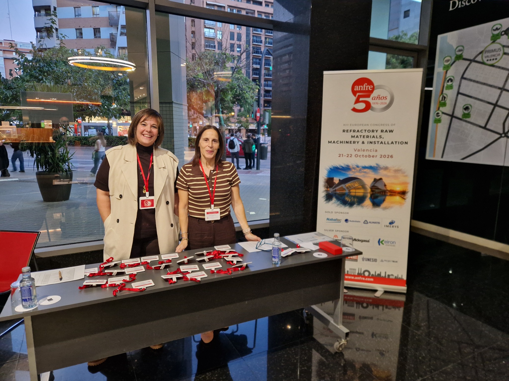 Registration desk at the XIII European Congress of ANFRE in Valencia