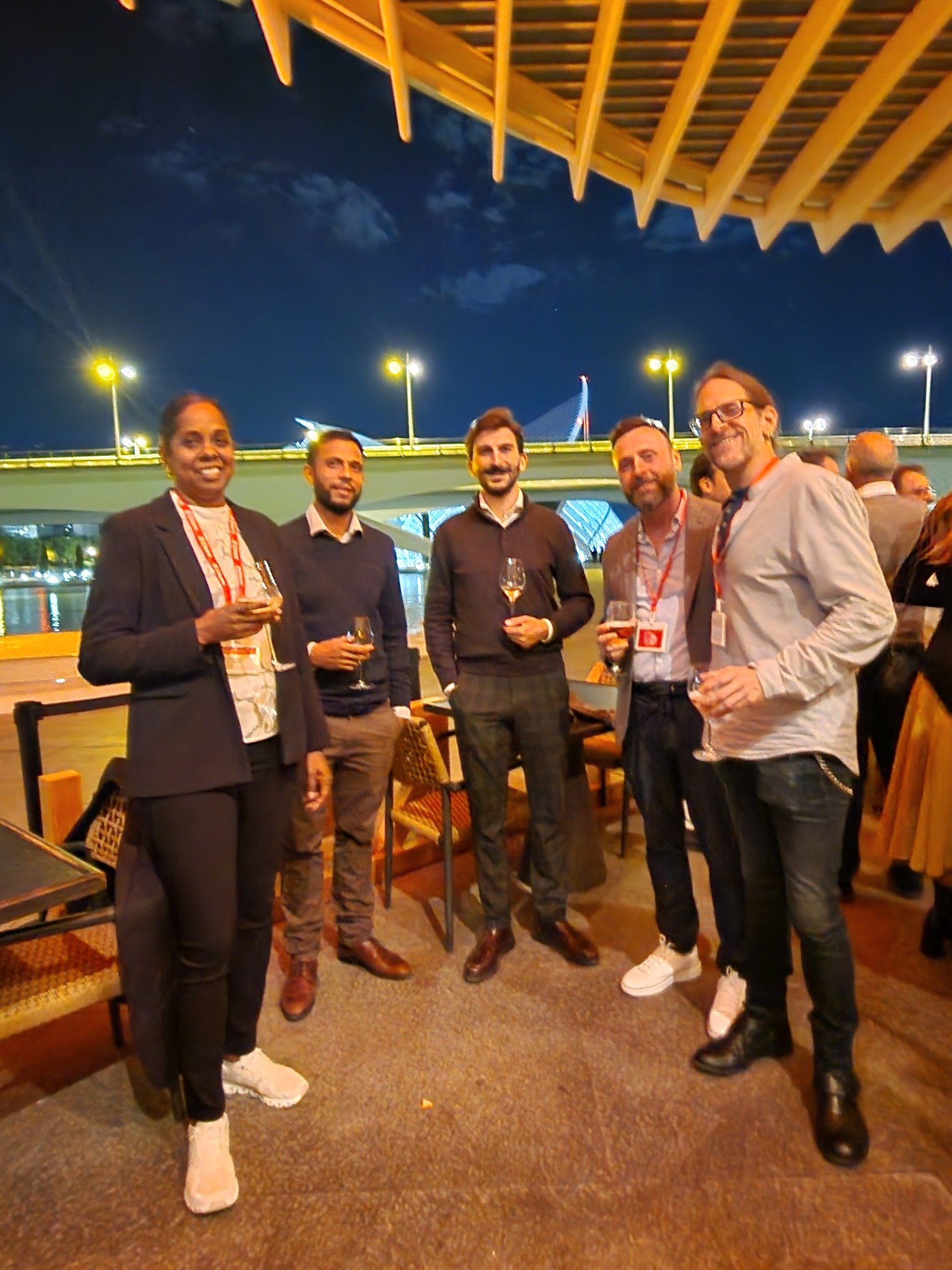 Participants at the welcome reception